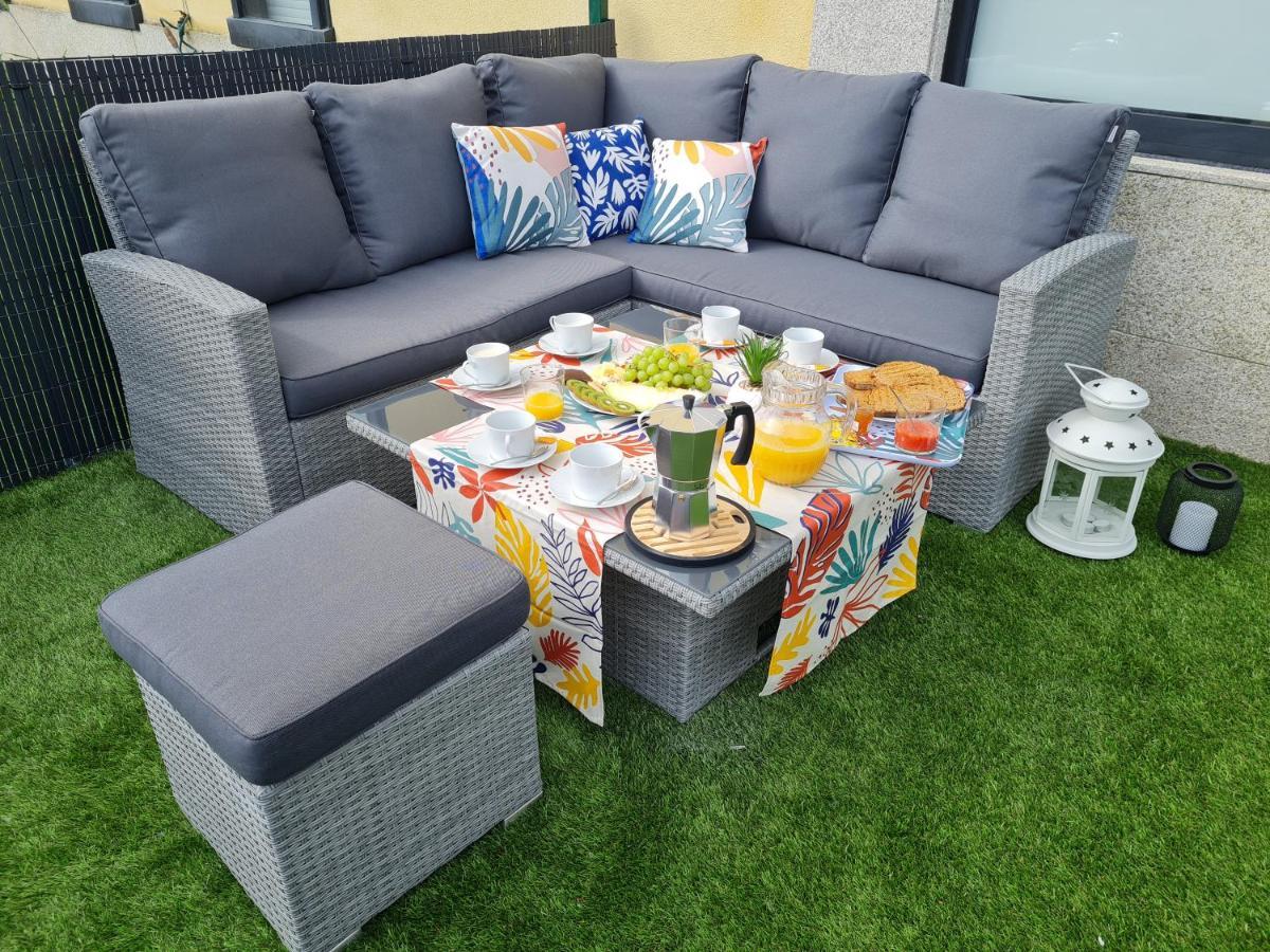 Garden Fisterra - Jacuzzi, Jardin Privado Y Vista Mar Apartment Luaran gambar