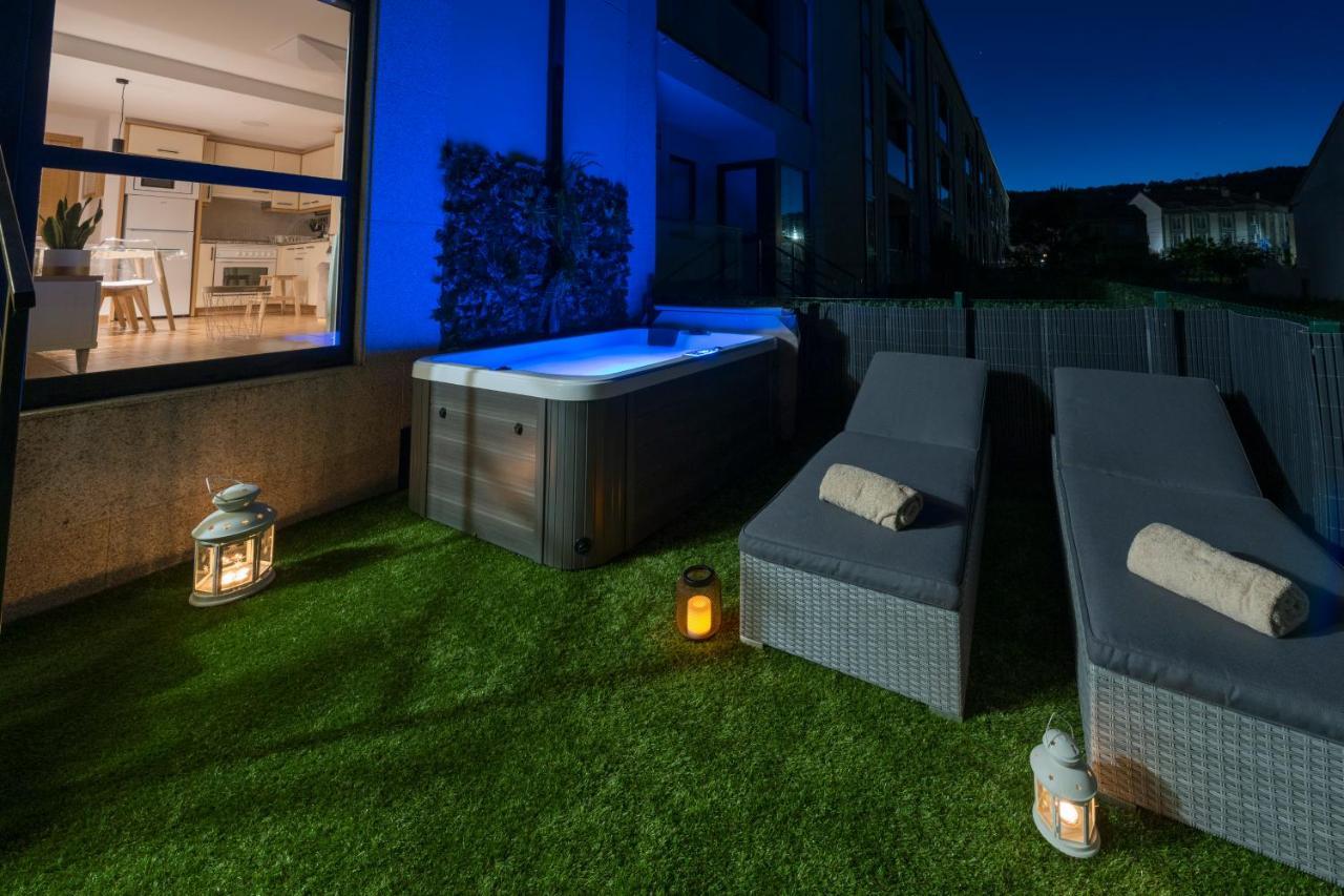 Garden Fisterra - Jacuzzi, Jardin Privado Y Vista Mar Apartment Luaran gambar